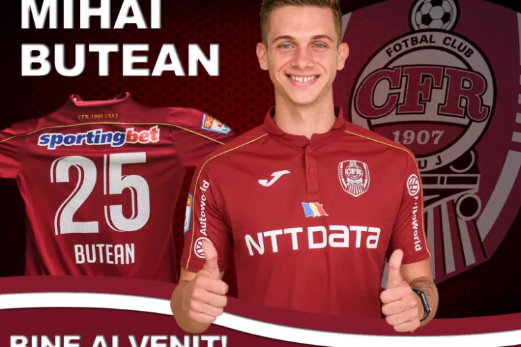 Mihai Butean, prezentat oficial în lotul CFR Cluj 