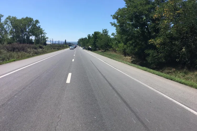 La un pas de tragedie la Jucu. Un șofer s-a răsturnat cu mașina pentru a evita o căprioară FOTO 