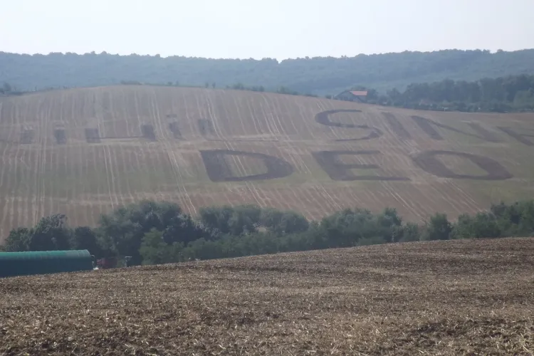 După ”M..E PSD!” și ”Vă vedem!”, de la Cluj vine mesajul scris pe camp ”NIHIL SINE DEO” - FOTO