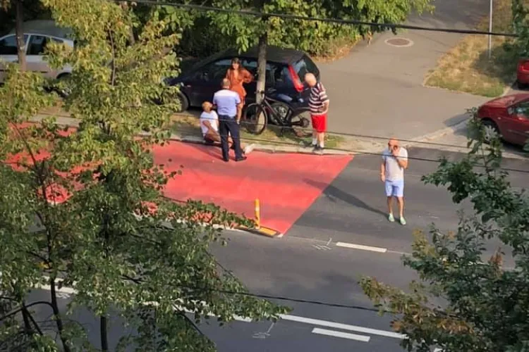 Biciclist accidentat de un șofer de aproape 70 de ani, pe Titulescu FOTO