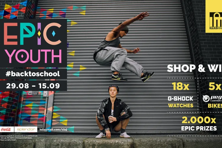 Iulius Mall Cluj te pregătește pentru #BACKTOSCHOOL: Cinci biciclete Pegas și alte pesye 2.000 de premii epice
