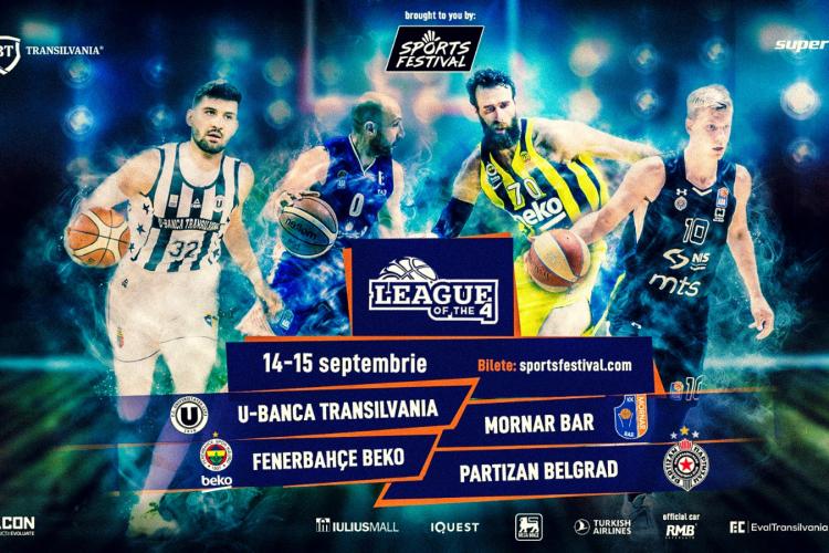 Vedetele Fenerbahce Beko vin la Cluj, la turneul League of the 4