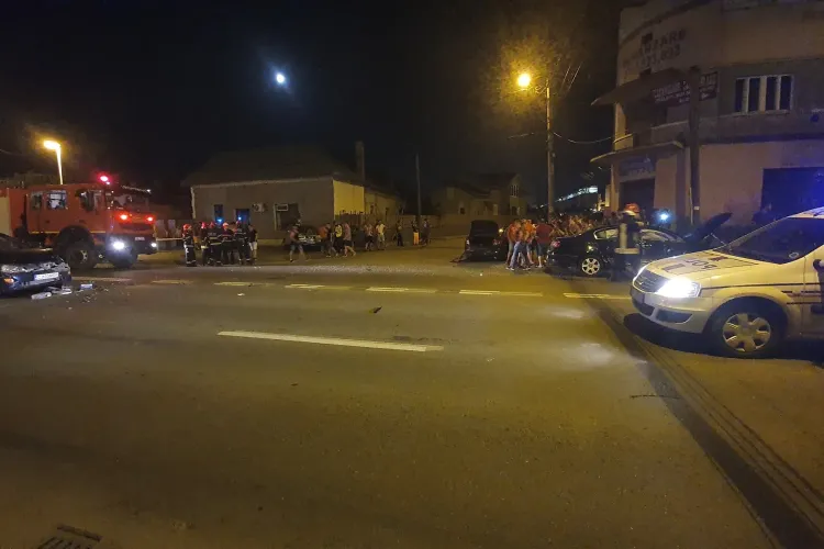 Accident cu patru mașini în Turda, pe strada Petru Rares