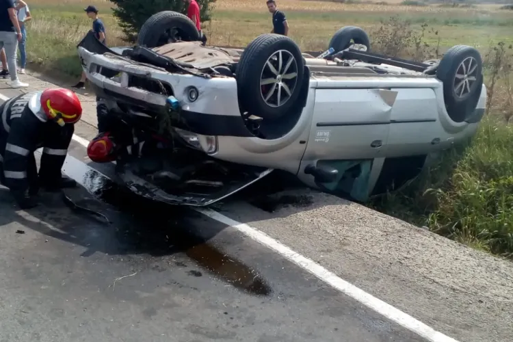 Accident la iesire din Luncani, dupa Campia Turzii - FOTO