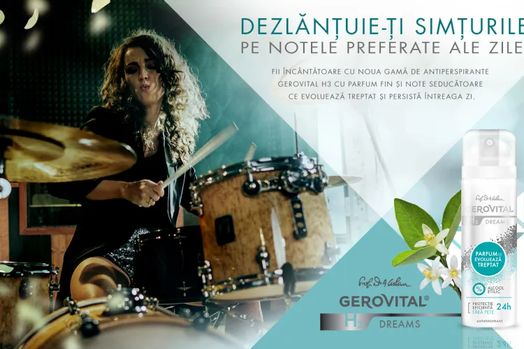 Farmec lansează 3 sortimente noi de antiperspirante Gerovital H3 cu parfum ce evoluează treptat 