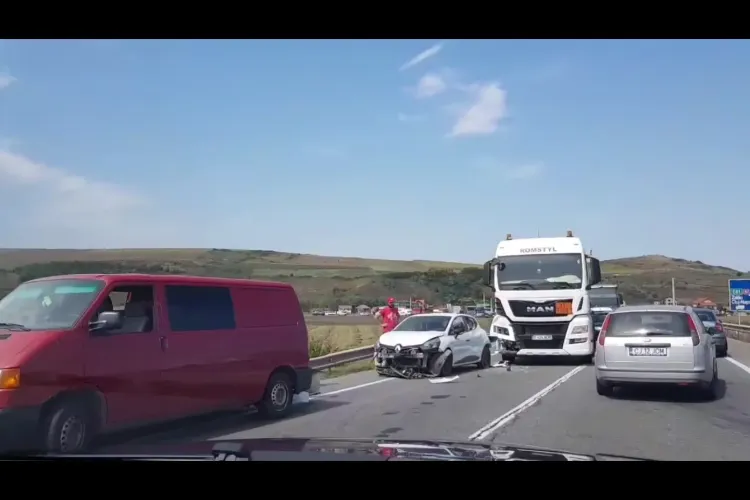 Accident pe centura Vâlcele - Apahida. Se circulă cu dificultate - VIDEO