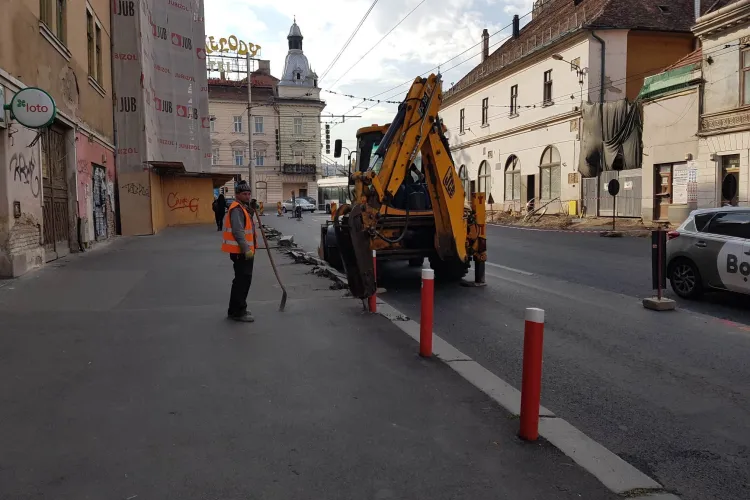 Se extinde șantierul pe Regele Ferdinand! Traficul s-a mutat - FOTO