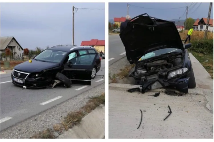 Accident între Urișor și Cășeiu surprins de o cameră de supraveghere - VIDEO