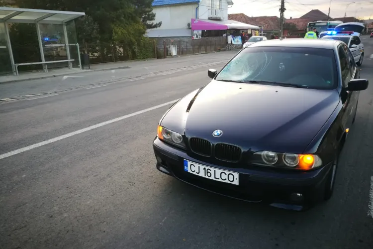 Pieton accidentat in Apahida de un BMW pe trecere - FOTO