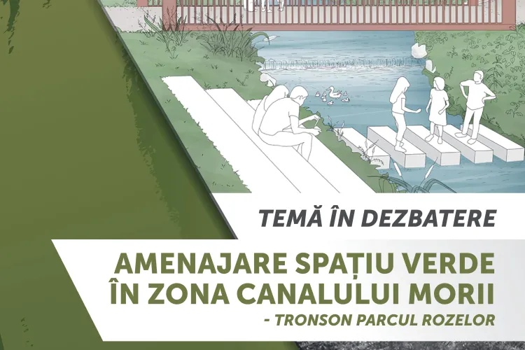 Centrul de Inovare și Imaginație Civică (CIIC) anunță dezbaterea privind Amenajarea spațiului verde în zona Canalului Morii – tronson Parcul Rozelor