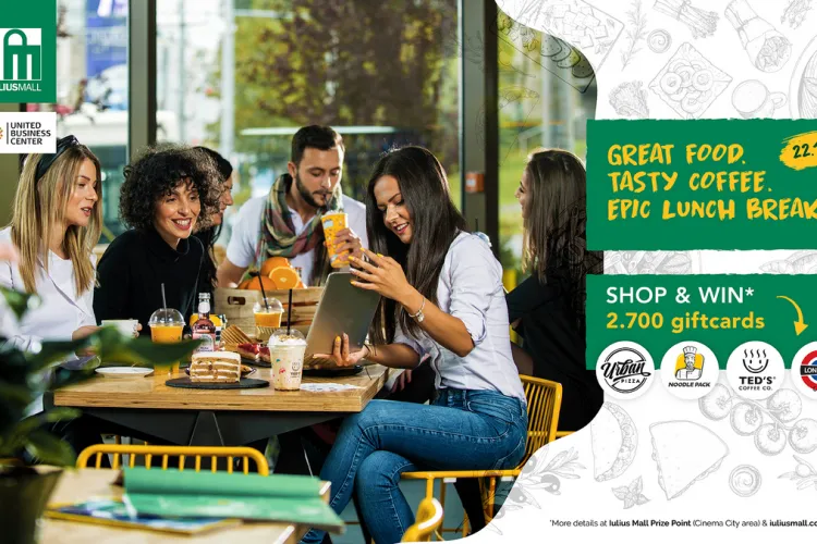 Iulius Mall Cluj lansează campania ”Great Food. Tasty coffee!”, cu peste 2.700 de premii instant