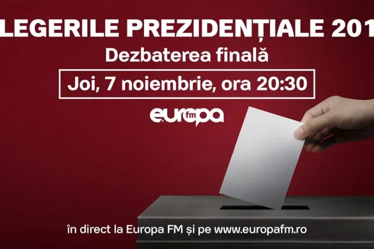 Dezbatere între candidații la Președinția României LIVE la Europa FM. Moderator Moise Guran