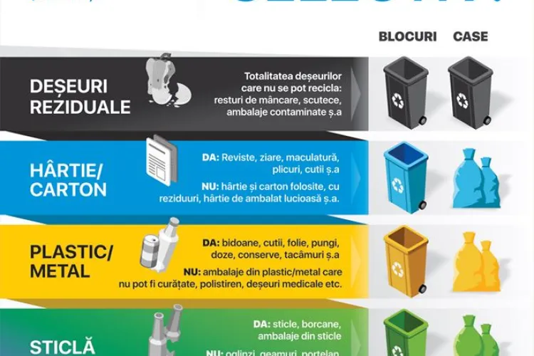 Colectare selectivă a deșeurilor din Florești - FOTO