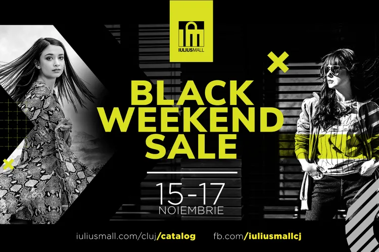 Vino să te bucuri de reduceri de până la 80% în Black Weekend Sale, la Iulius Mall Cluj!