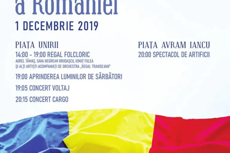 Programul complet al evenimentelor de Ziua Națională la Cluj-Napoca