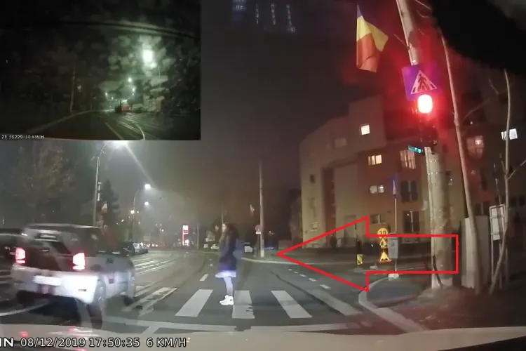Șofer de la Marty, la un pas de a spulbera o tânără pe trecerea de pietoni - VIDEO