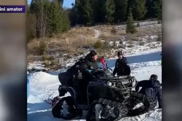 La schi în România: Un turist a fost bătut și călcat cu ATV-ul de angajații pârtiei. De la ce a pornit scandalul