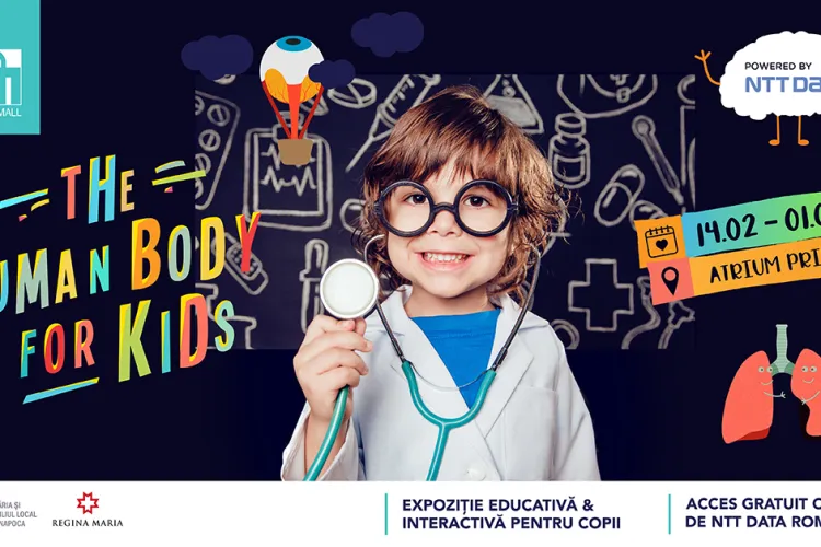Oferă-i copulului tău o experiență inedită, la expoziția „The Human Body for Kids