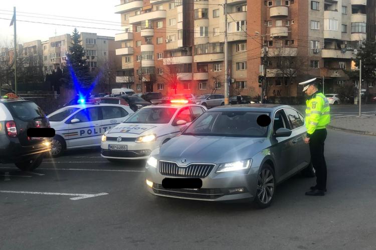 Razie de amploare la Cluj-Napoca. peste 100 de șoferi au fost amendați într-o singură zi FOTO