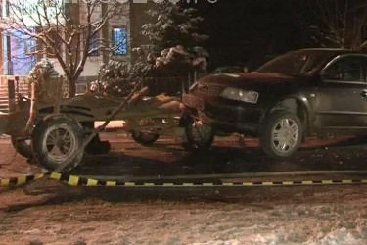 A lovit o caruta nesemnalizata in Cuzdrioara - VEZI FOTO