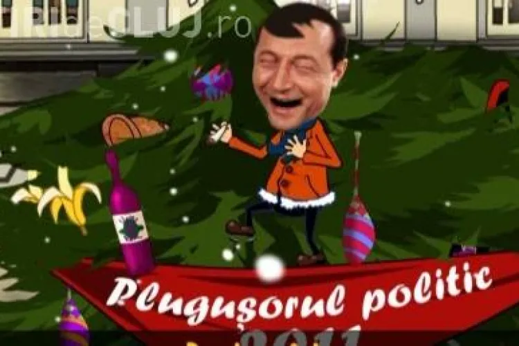 Plugusorul lui Basescu: "Eu v-am inhamat pe toti, cu bunici si cu nepoti / Sa trageti la plugul tarii, pan' la culmile rabdarii" - VEZI VIDEO