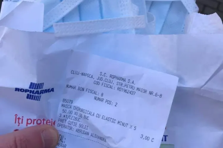 Se normalizează prețul la măști de protecție? 3 lei bucata la Cluj - FOTO