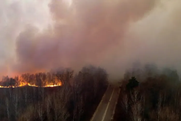 ANM anunță care este direcția norului de fum de la Cernobîl