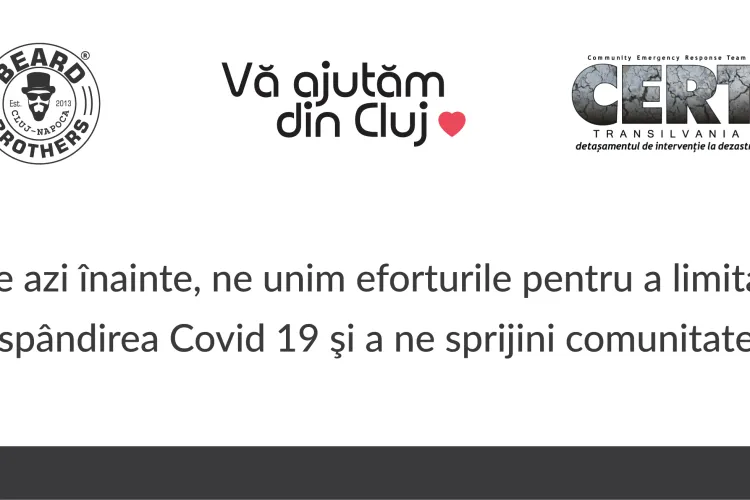 Parteneriat între Beard Brother, Vă ajutăm din Cluj și CERT Transilvania pentru a ajuta persoanele afectate de COVID-19