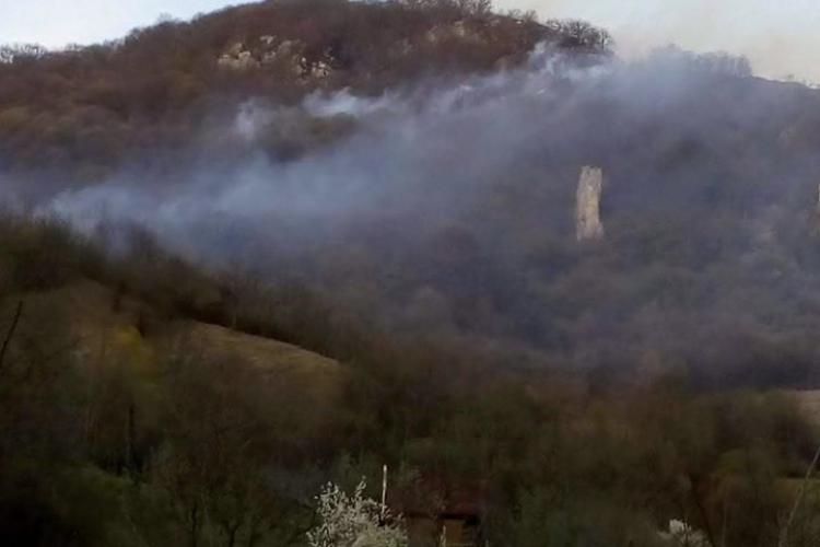 Zeci de incendii de vegetație la Cluj într-o singură săptămână. Au fost distruse patru locuințe FOTO