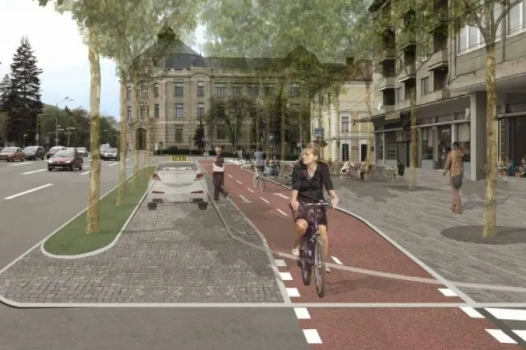 Piața Lucian Blaga (fosta Păcii) intră în reabilitare. Temporar dispar parcările