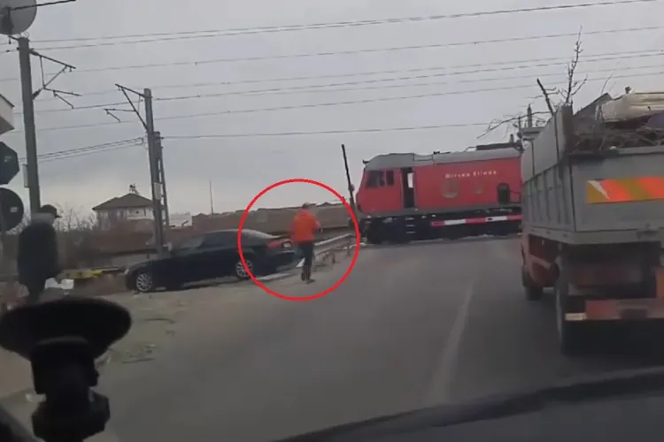 A oprit trenul la barieră ca să își cumpere o cafea - VIDEO