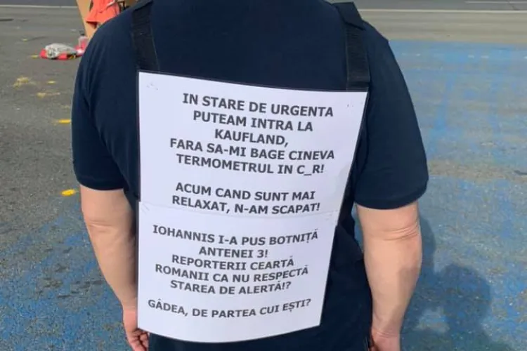 Cluj-Napoca: Tentativă de protest în Piața Unirii, împotriva Guvernului: Urmează dictatura medicală!