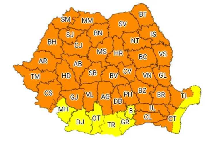 Nou COD PORTOCALIU pentru Cluj: Furtuni, grindină și vijelii   