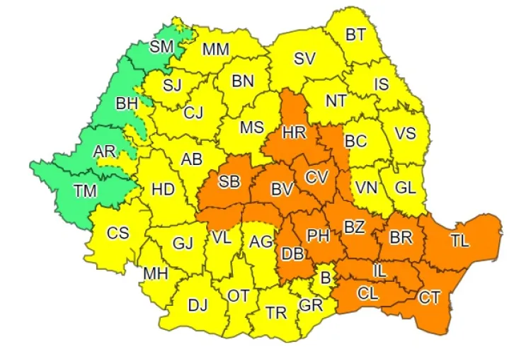 Aproape toată țara sub cod galben și portocaliu de furtuni! Urmează noi inundații la Cluj?