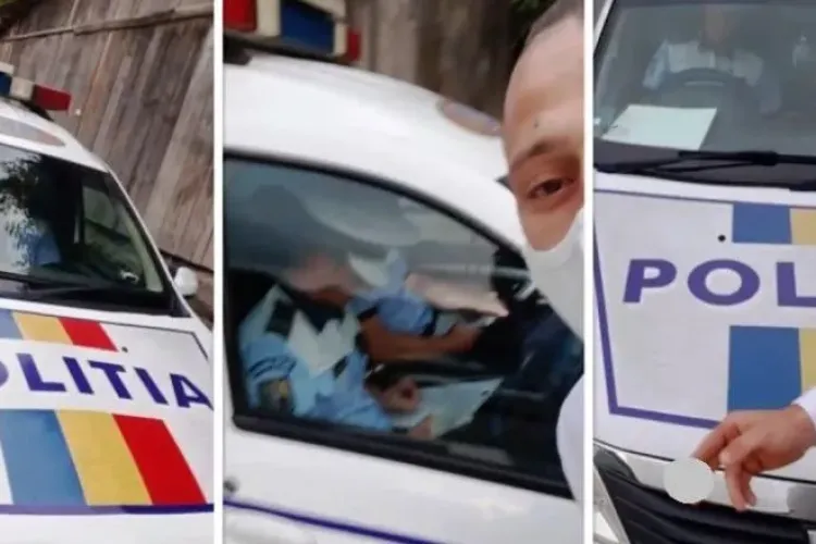 Un tânăr a filmat polițiști fără mască în Alba! A fost încătușat și amendat - VIDEO