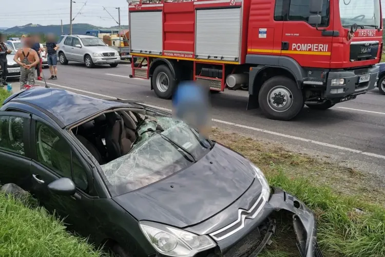 Accident la Iclod! O femeie a ajuns la spital FOTO