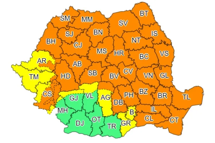 COD PORTOCALIU de furtuni în aproape toată țara! Ce anunță ANM