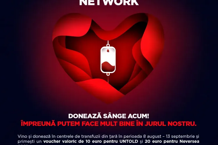 Campania Blood Network continuă! Donează sânge și mergi la UNTOLD sau NEVERSEA