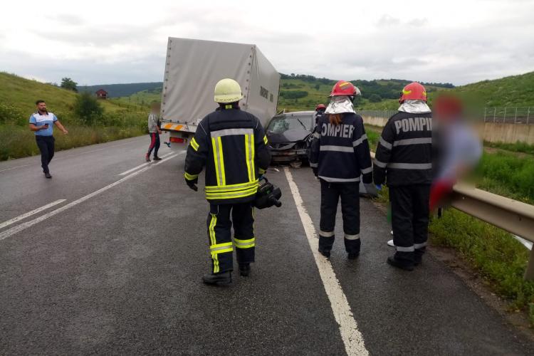 Accident pe centura Vâlcele-Apahida. O femeie a ajuns la spital FOTO/VIDEO