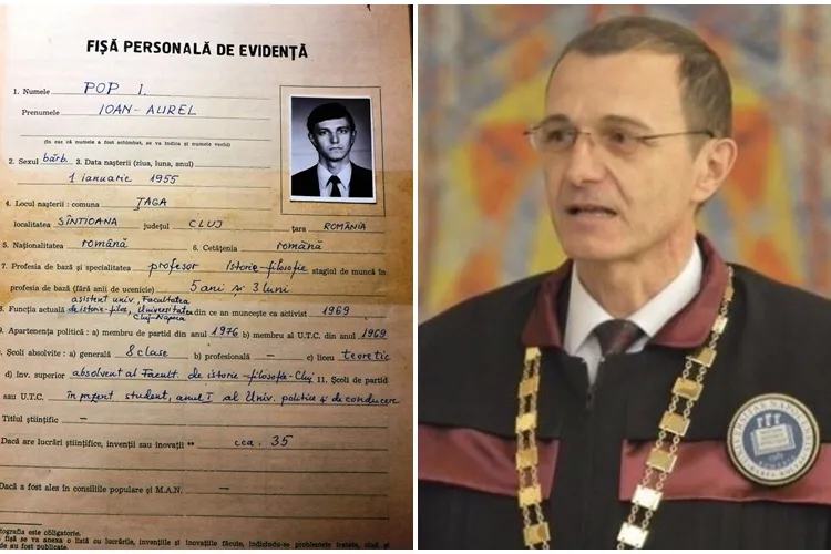 Dosarul din Uniunea Tineretului Comunist (UTC) al președintelui Academiei Române, Ioan Aurel Pop, publicat de subprefectul de Cluj
