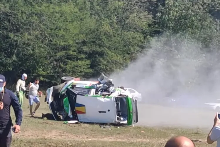 Simone Tempestini s-a rostogolit cu mașina la Raliul Iașiului - VIDEO