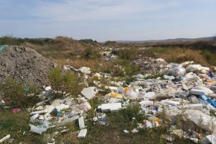 Groapă de gunoi clandestină între Centura Ocolitoare (prelungirea Bulevardului Muncii) și Râul Someșul Mic - VIDEO