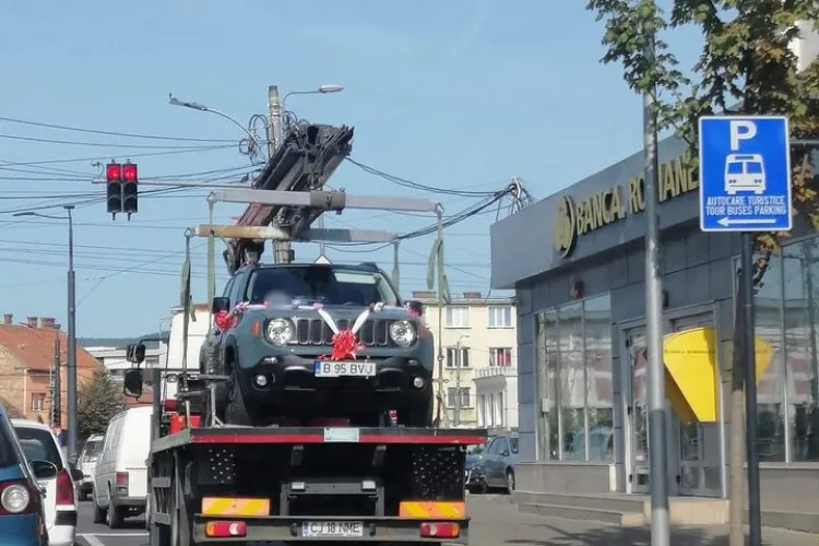 ”Academicienii” de la Poliția Locală Cluj-Napoca au ridicat mașina miresei - FOTO