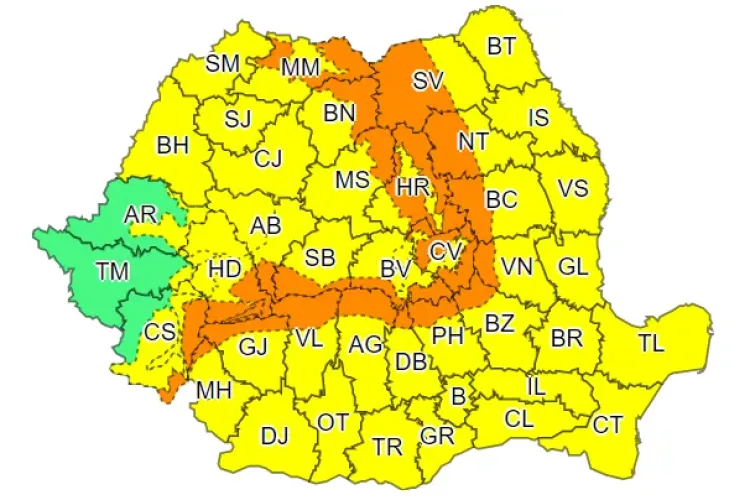 Noi avertismente de ploi și vijelii în aproape toată țara! Vântul va sufla cu peste 100 km/h