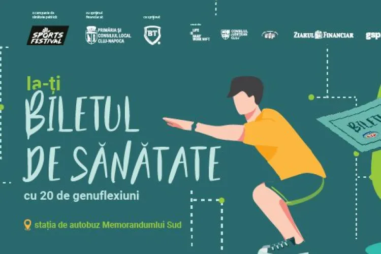”Stație sportivă” în centrul Clujului. Cei care fac 20 de genoflexiuni primesc un bilet de autobuz gratuit VIDEO