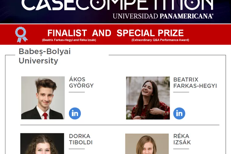 Studenții UBB au ajuns în finala concursului ”Virtual Case Competition” și au câștigat premiul special   