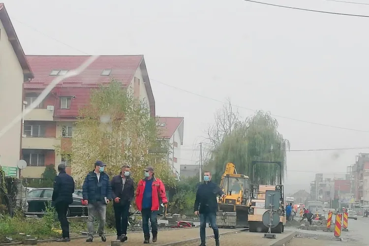 Lucrarea de pe strada Eroilor, din Florești, inspectată de noul primar, Bogdan Pivariu - FOTO