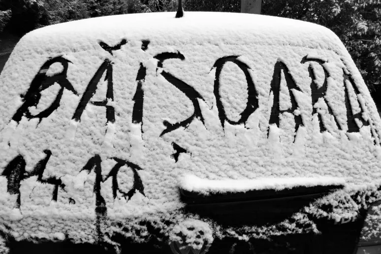 A nins la Băișoara! E prima ninsoare din an - FOTO