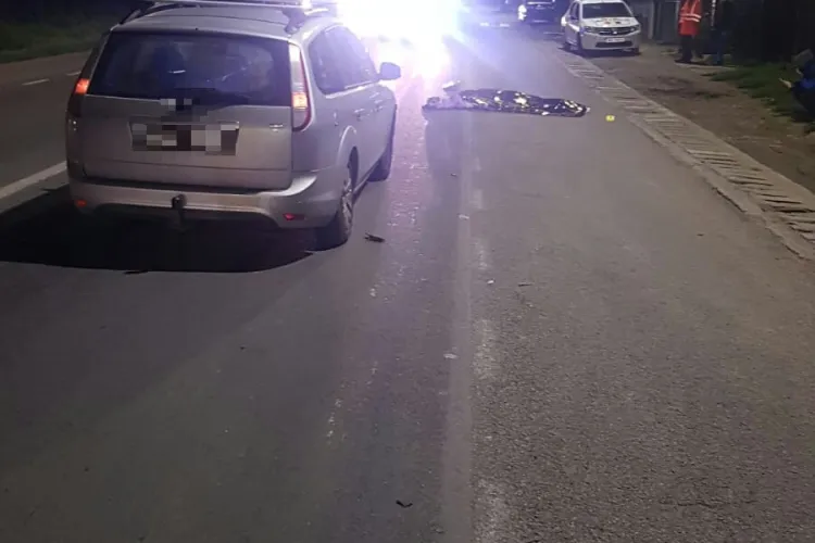 Accident mortal la Jucu. Un pieton a fost spulberat de mașină FOTO