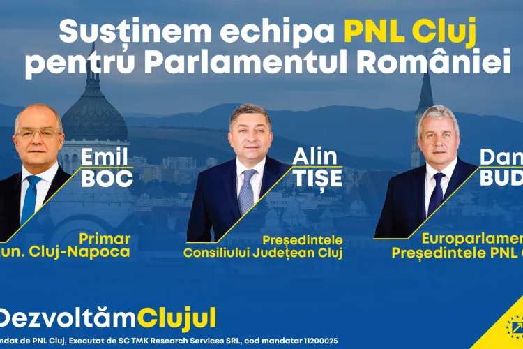 Mesajul liderilor PNL Cluj pentru clujeni: “Avem nevoie de sprijin din partea viitorilor deputați și senatori” (P)